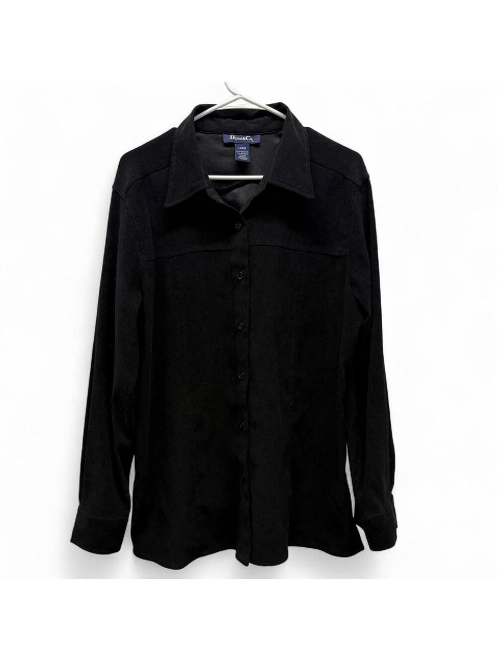 Denim & Co. Black Sueded Shirt